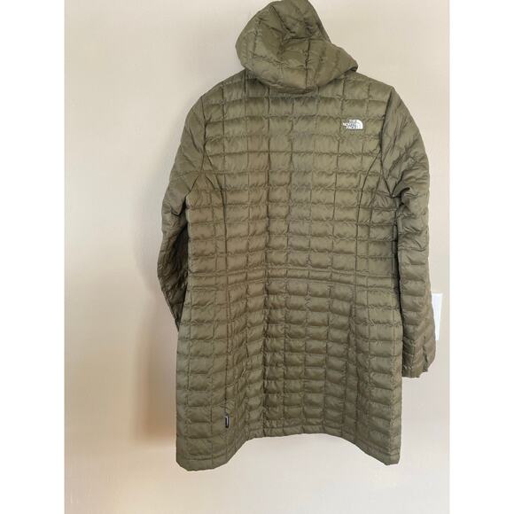 Mint Women's L The North Face ThermoBall Eco Parka Green Puffer Quilted Jacket - Picture 3 of 5